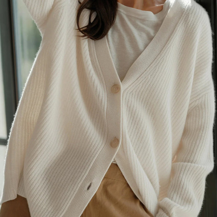 W&W Mode | Warme Knopf-Strickjacke für Damen