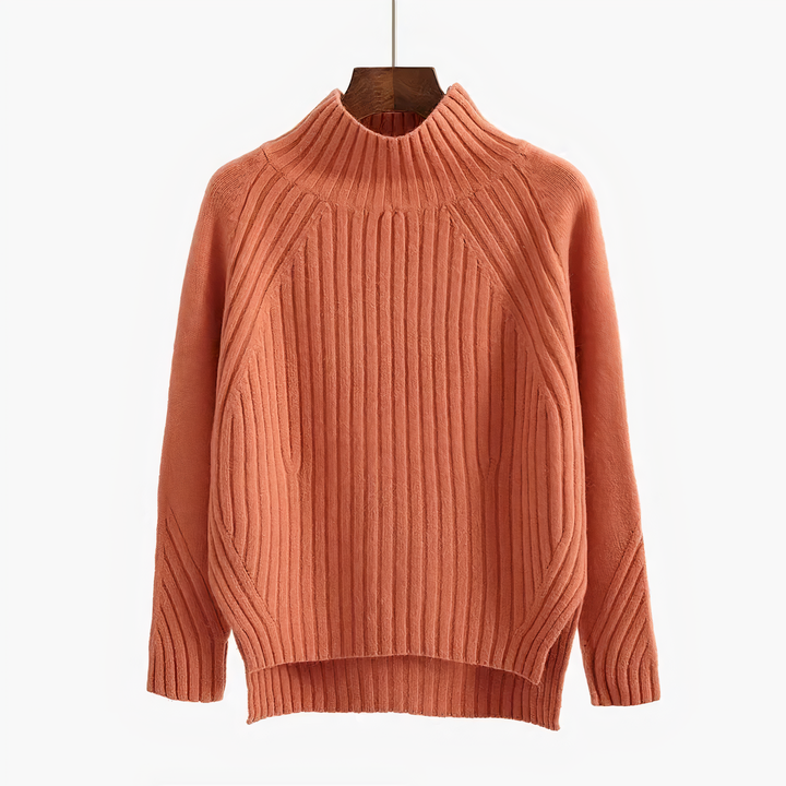 W&W Mode | R halsausschnitt Gemütlicher Strickpullover für Frauen