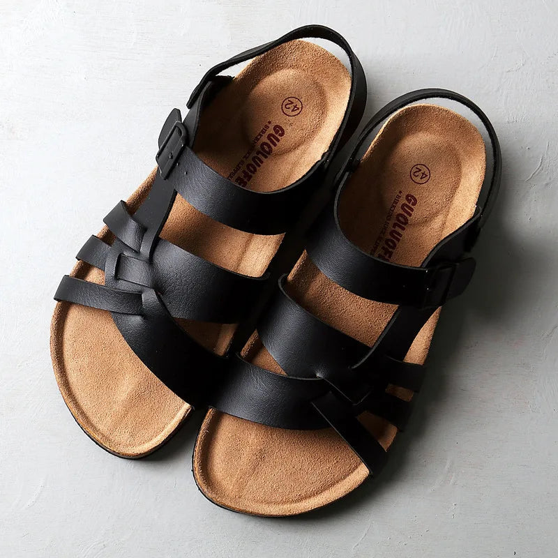 W&W Mode | Orthopädische Leder Sandalen Mit Optimaler Unterstützung