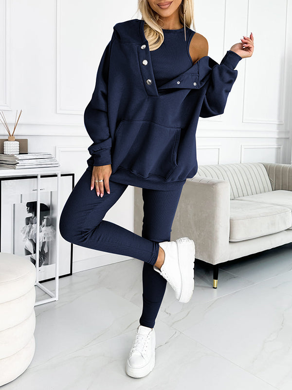 W&W Mode | Set Oversize Hoodie Leggings Loungewear Set Damenbekleidung