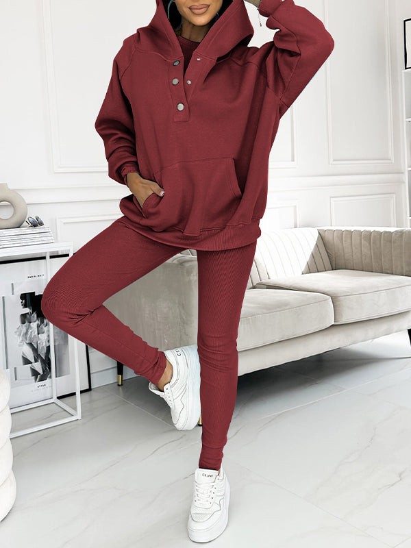 W&W Mode | Set Oversize Hoodie Leggings Loungewear Set Damenbekleidung