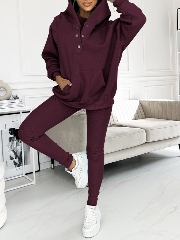 W&W Mode | Set Oversize Hoodie Leggings Loungewear Set Damenbekleidung
