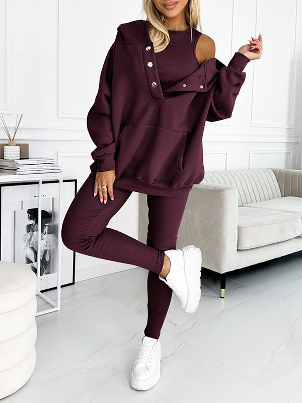 W&W Mode | Set Oversize Hoodie Leggings Loungewear Set Damenbekleidung