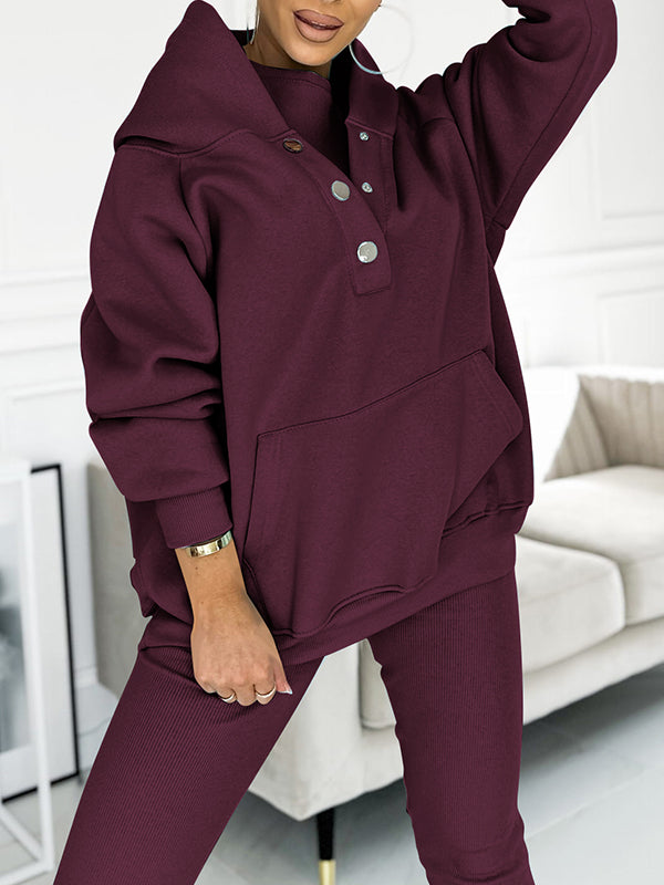 W&W Mode | Set Oversize Hoodie Leggings Loungewear Set Damenbekleidung