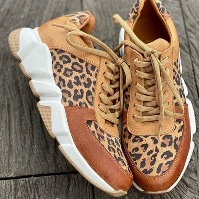 W&W Mode Sneakers mit Leopardenmuster - Kiana
