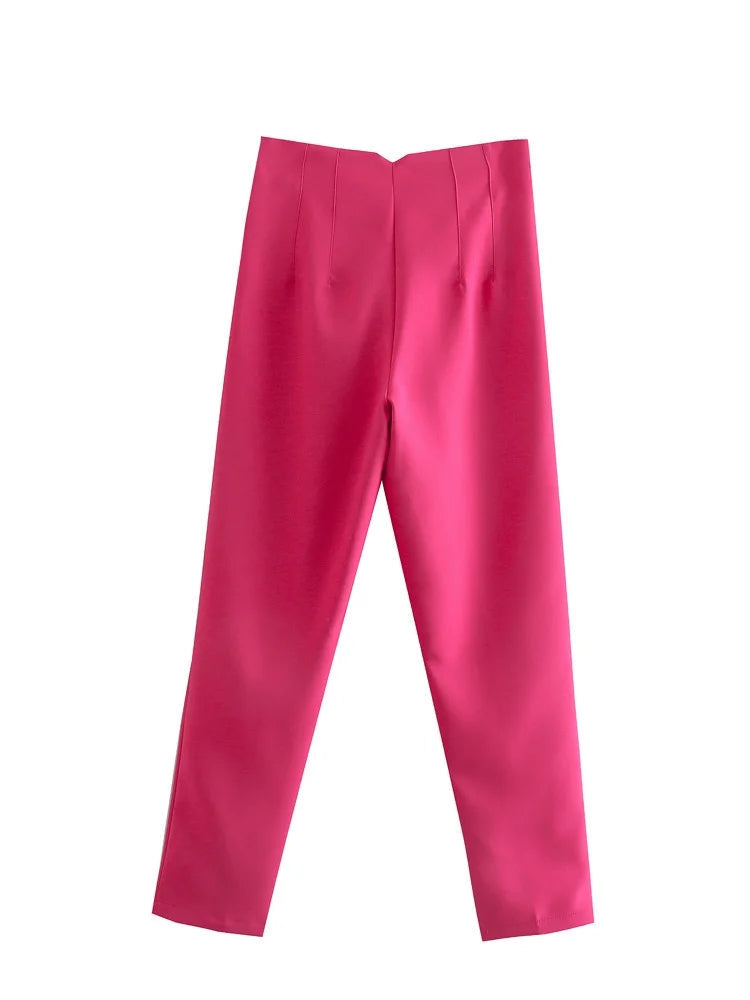 W&W Mode Vintage Hose mit geradem Reißverschluss und erhöhter Taille
