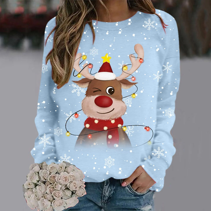 W&W Mode | Weihnachts-Pullover für Frauen - Weiches 3D-Rentier-Design & Warmer Komfort für die Feiertage