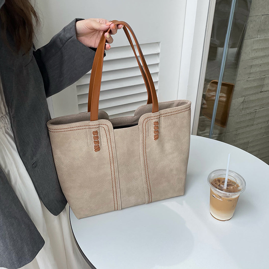 W&W Mode | Minimalistische Kunstleder Tragetasche für Frauen