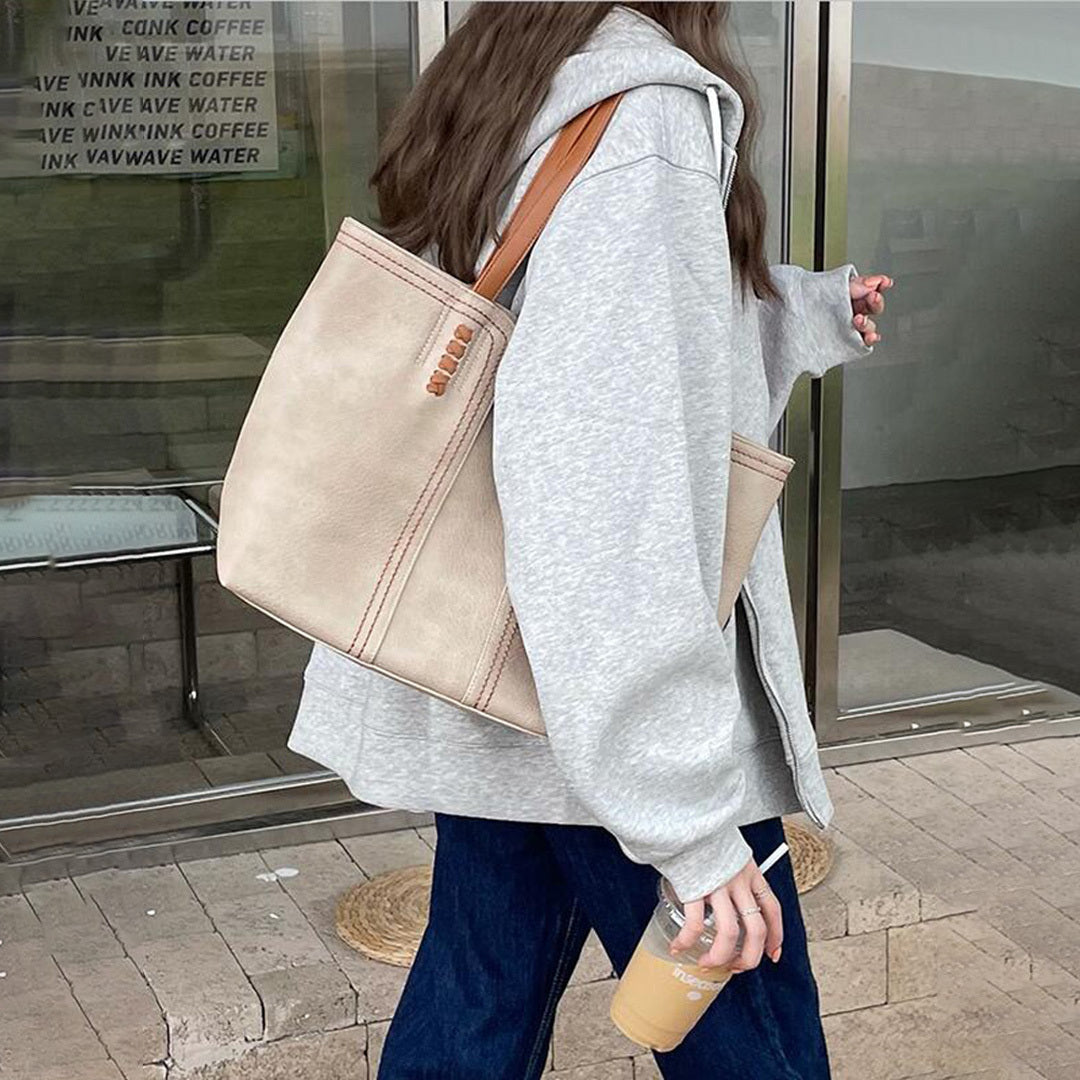 W&W Mode | Minimalistische Kunstleder Tragetasche für Frauen