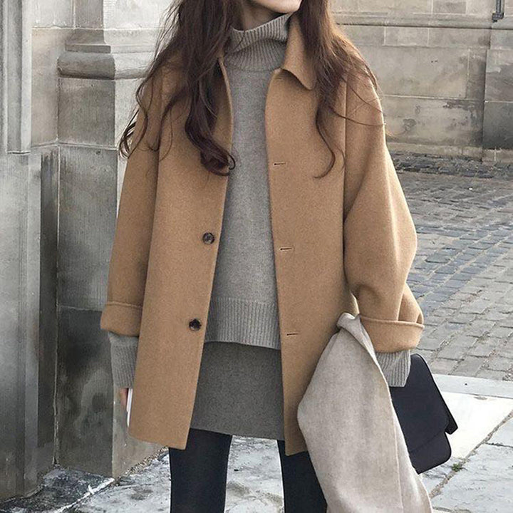 Damen-Kaschmir-Trenchcoat in kurzer Ausführung