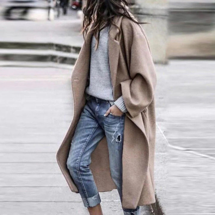 Damen Winter-Trenchcoat mit wärmendem Stoff