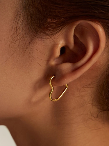 W&W Mode | Ohrringe Gold in Herzform Aus Hochwertiger Qualität