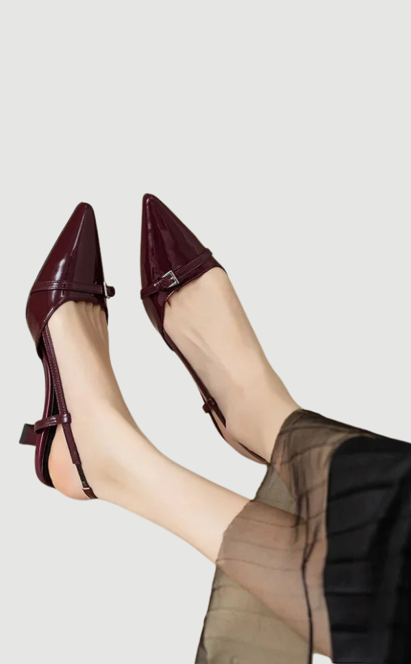 W&W Mode | Lackleder Sandalen mit komfortablem Blockabsatz
