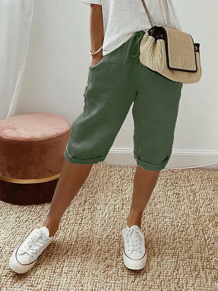 W&W Mode | Shorts aus Baumwolle und Leinen für Frauen