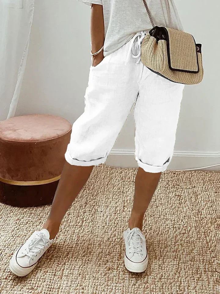 W&W Mode | Shorts aus Baumwolle und Leinen für Frauen