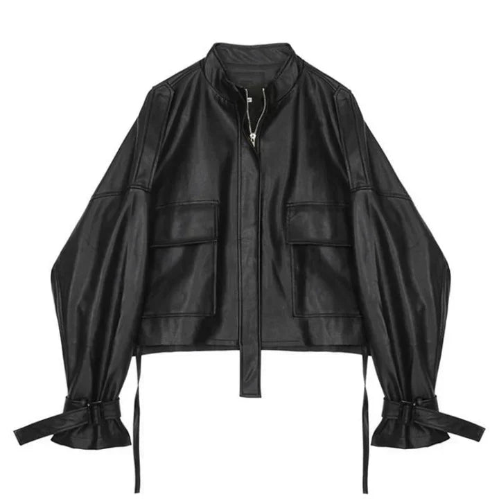 W&W Mode | Damen Lederjacke Mit Box Cut