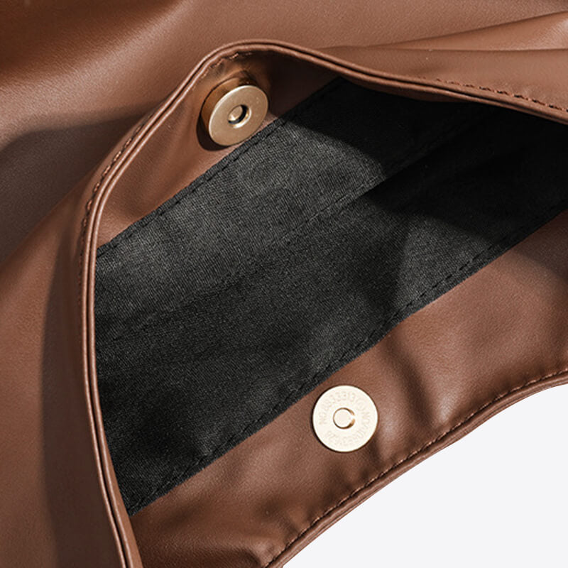Hobo-Umhängetasche aus Kunstleder Kuriertasche