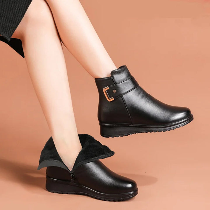 W&W Mode | Leah Orthopädische Wollstiefel mit Metallschnalle