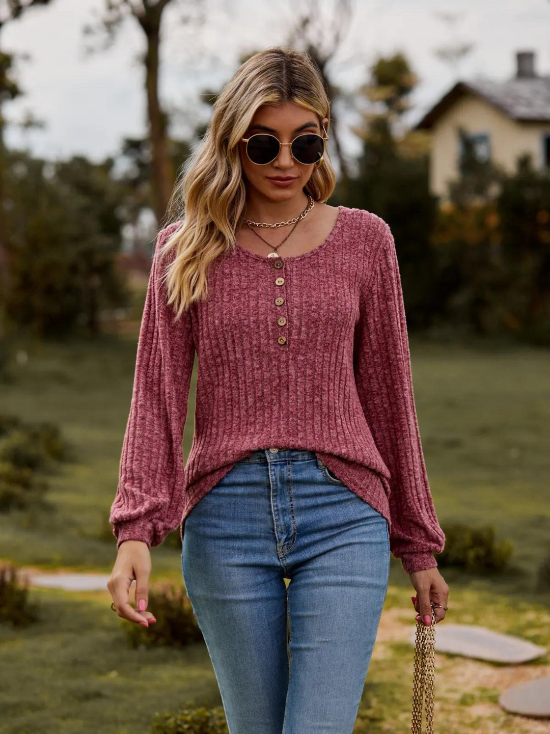 W&W Mode - Stilvolle Bluse Mit Langen Ärmeln Für Damen