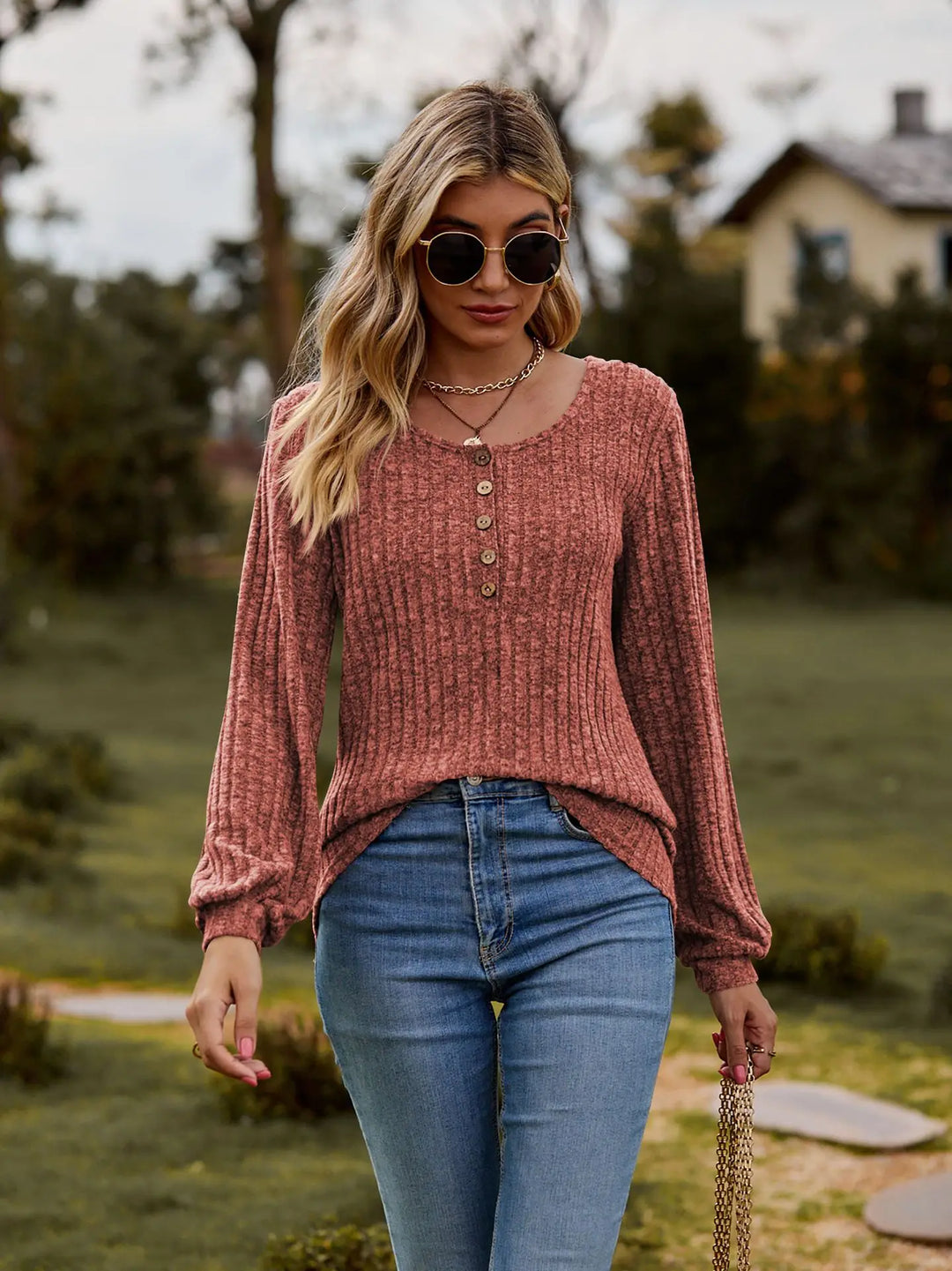 W&W Mode - Stilvolle Bluse Mit Langen Ärmeln Für Damen