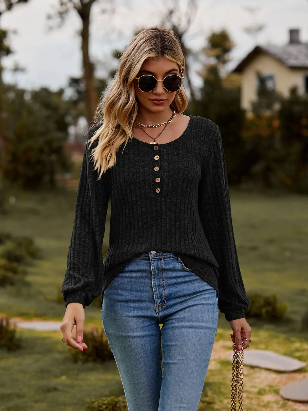 W&W Mode - Stilvolle Bluse Mit Langen Ärmeln Für Damen