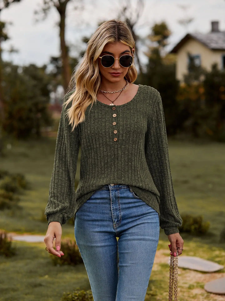 W&W Mode - Stilvolle Bluse Mit Langen Ärmeln Für Damen