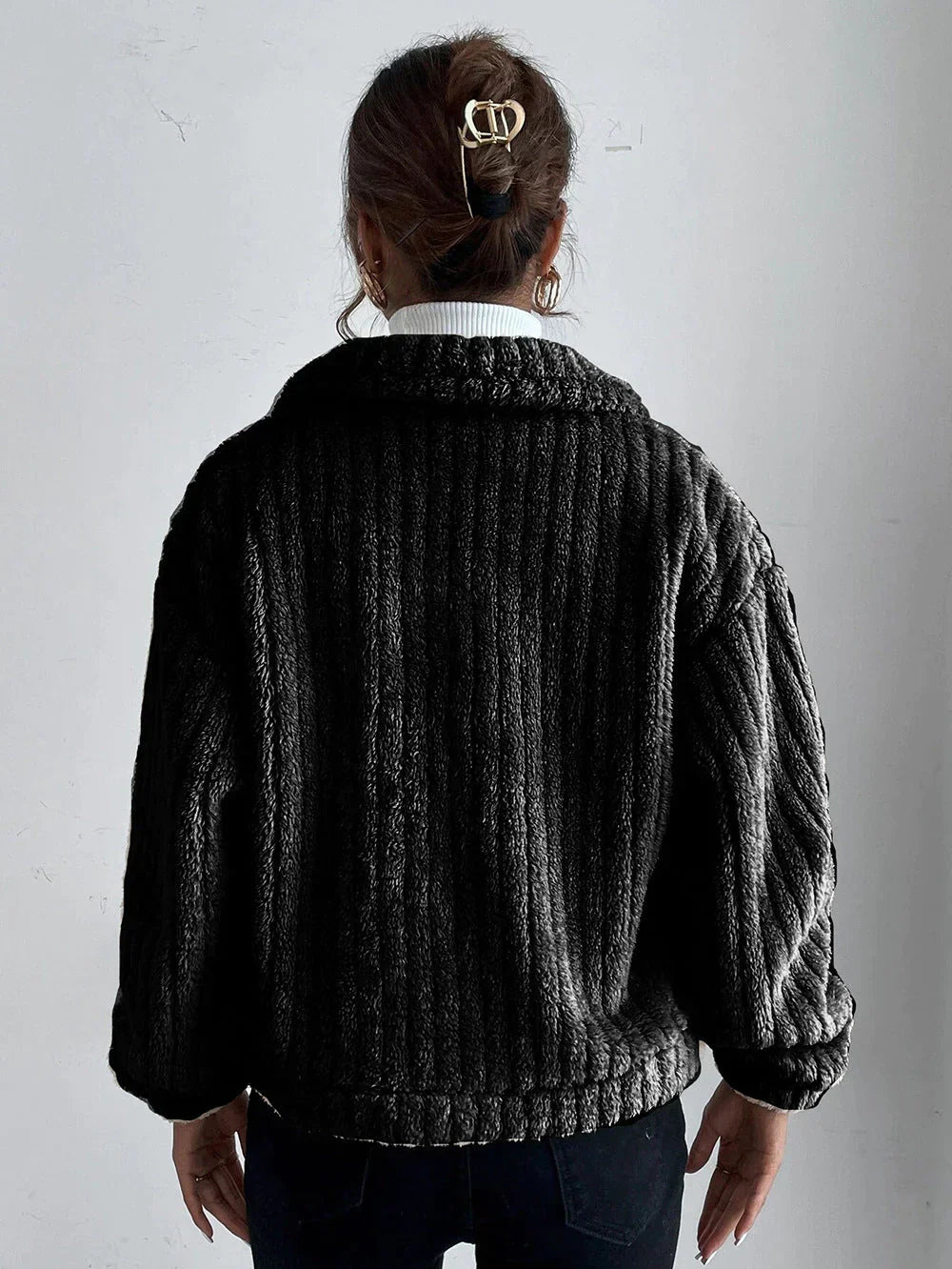 W&W Mode | Dicke Plüschjacke für Frauen