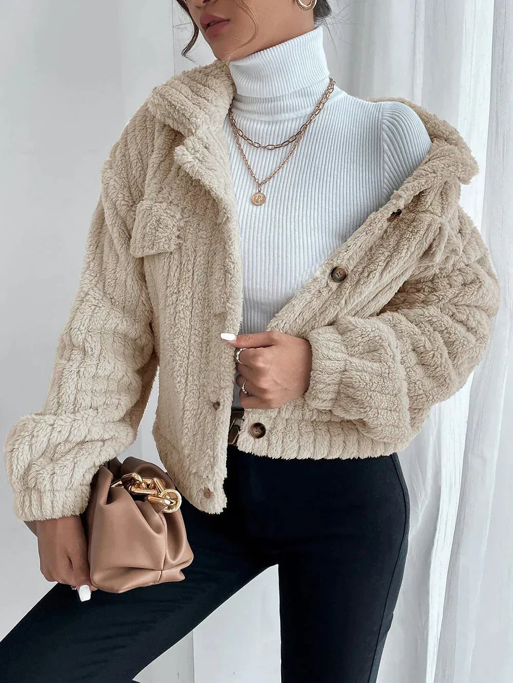 W&W Mode | Dicke Plüschjacke für Frauen