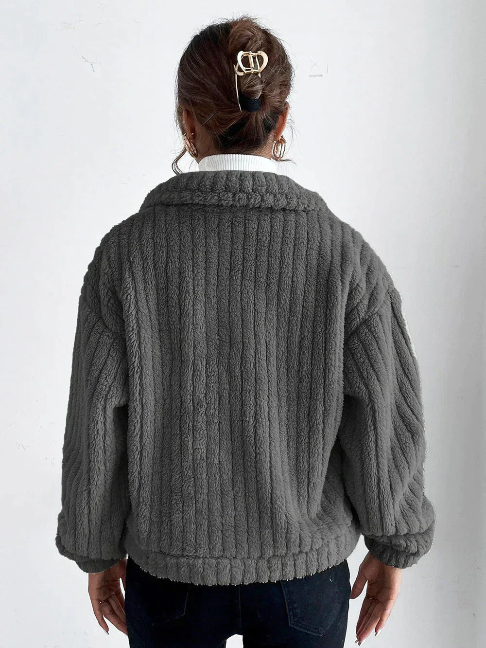 W&W Mode | Dicke Plüschjacke für Frauen