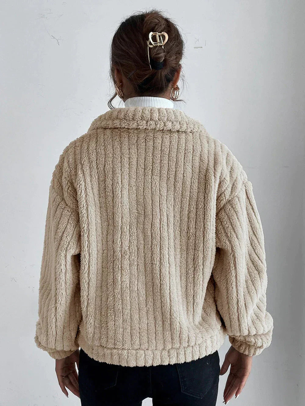 W&W Mode | Dicke Plüschjacke für Frauen