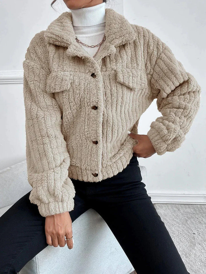 W&W Mode | Dicke Plüschjacke für Frauen