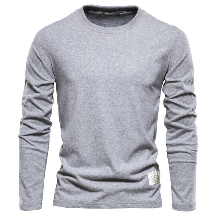 W&W Mode - Langärmeliges T-Shirt mit O-Ausschnitt