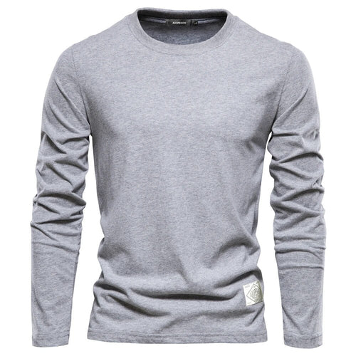 W&W Mode - Langärmeliges T-Shirt mit O-Ausschnitt