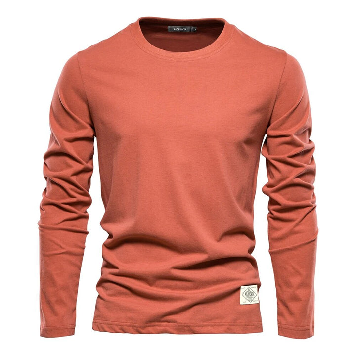 W&W Mode - Langärmeliges T-Shirt mit O-Ausschnitt