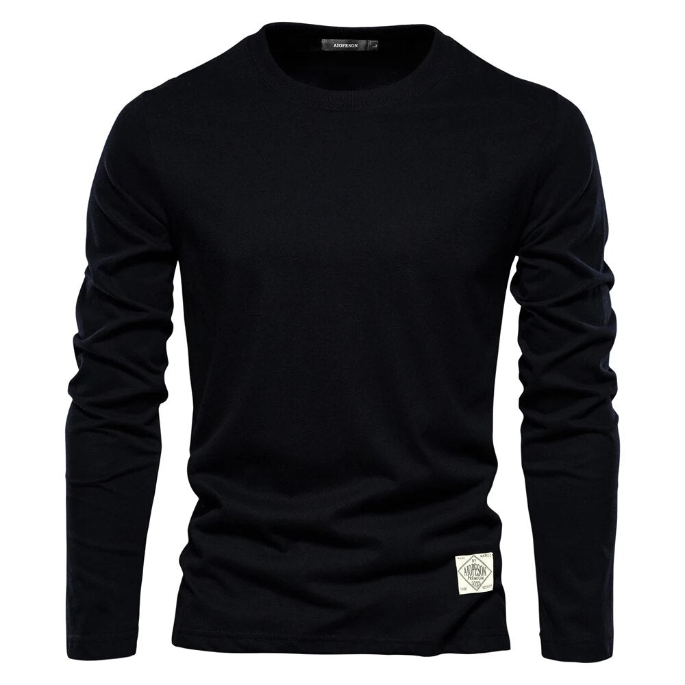 W&W Mode - Langärmeliges T-Shirt mit O-Ausschnitt