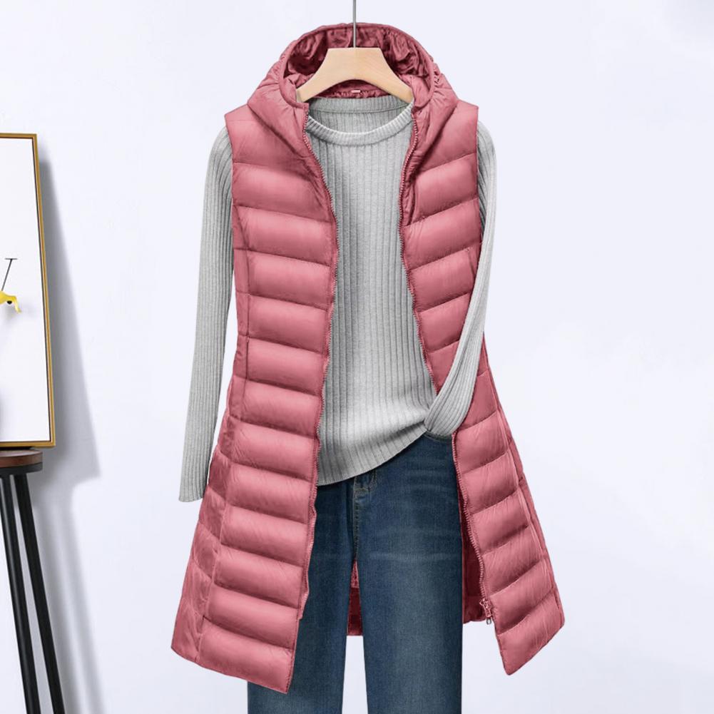 W&W Mode Langer Bodywarmer | Bequeme, elegante, länger gefütterte Jacke