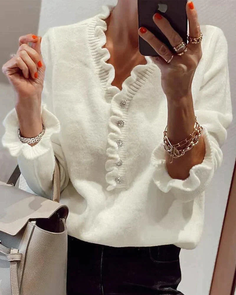 W&W Mode - Stylischer Pullover Mit Rüschen