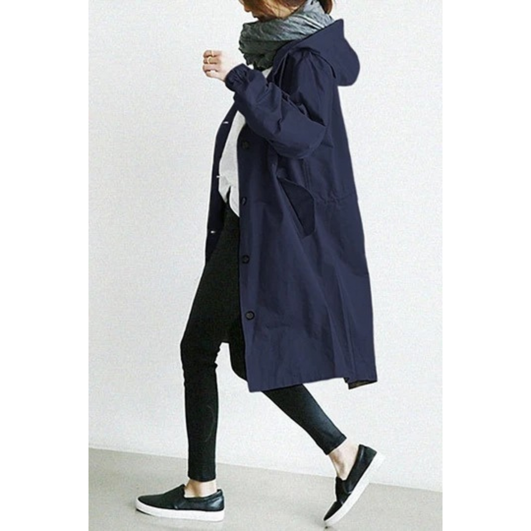 W&W Mode - Langer Trenchcoat für Damen