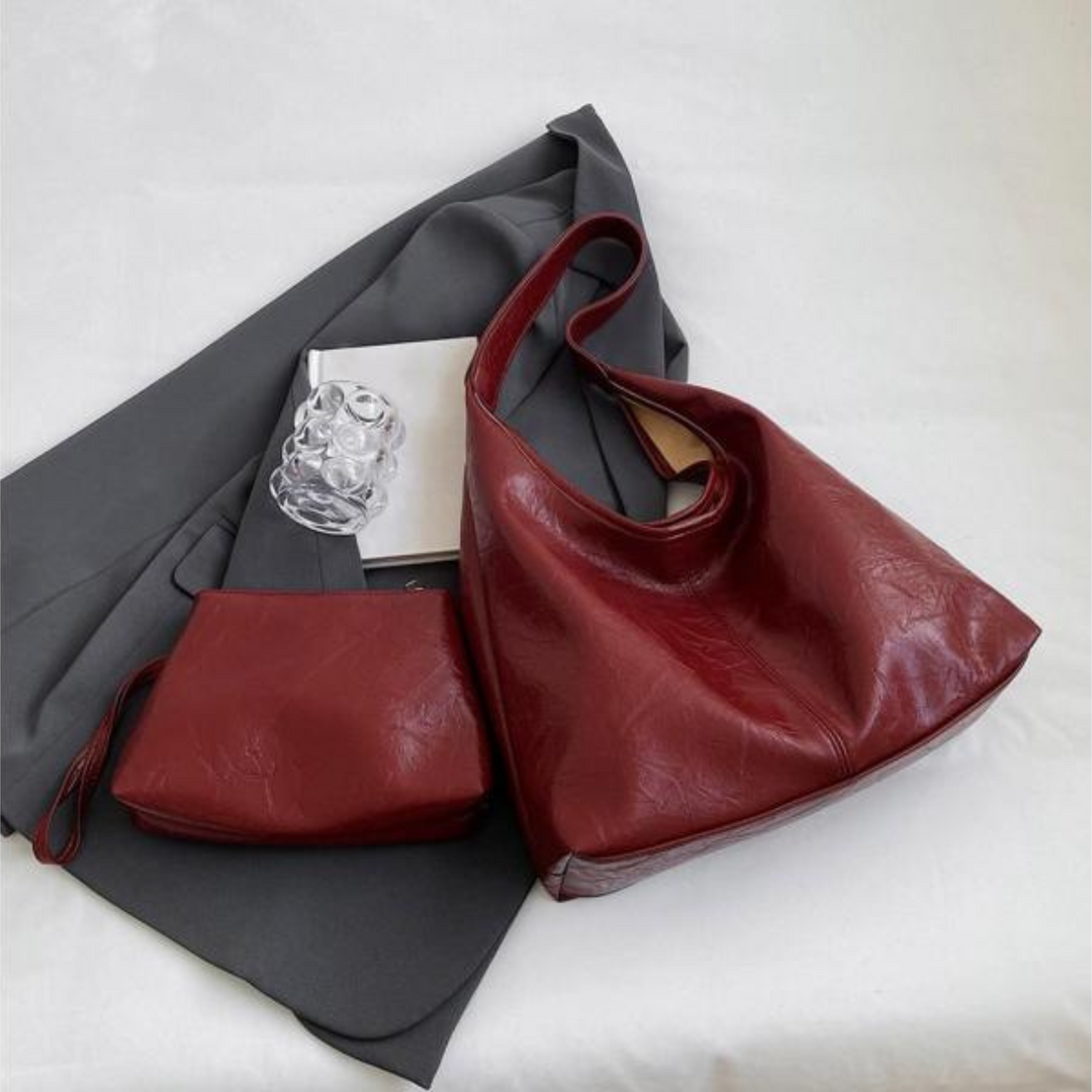 W&W Mode | Groß Kunstleder Umhängetasche Damenhandtasche