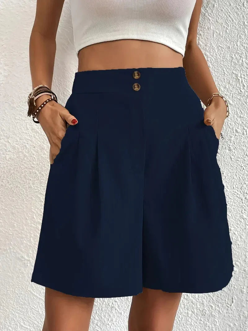 W&W Mode | Shorts, schräge Taschen, hohe Taille, Damenshorts, Sommerkleidung