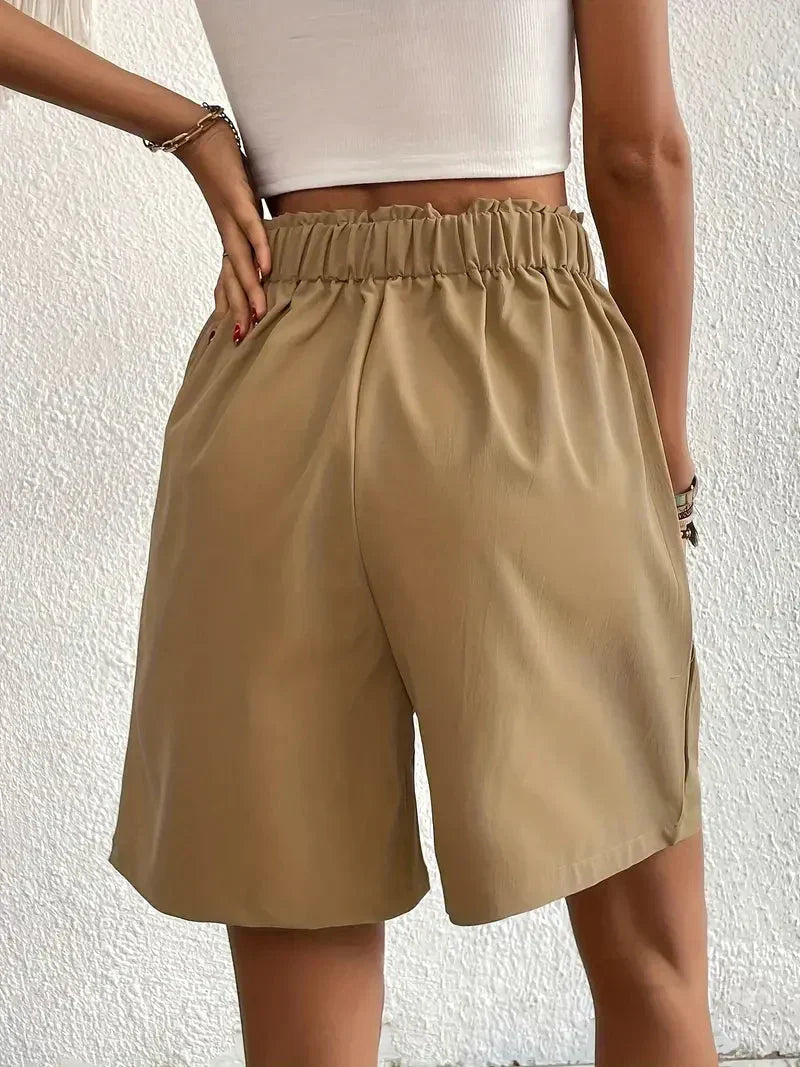 W&W Mode | Hochtaillierte Leinenshorts für Damen