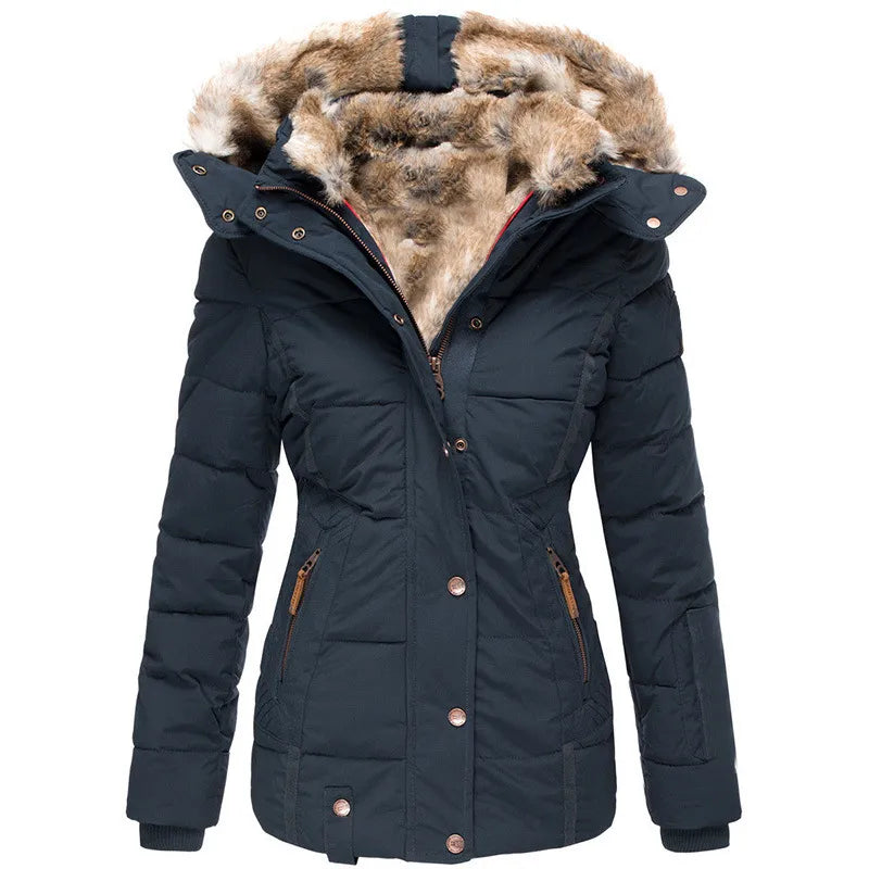W&W Mode | Warme Winterjacke Mit Pelzfutter Für Damen