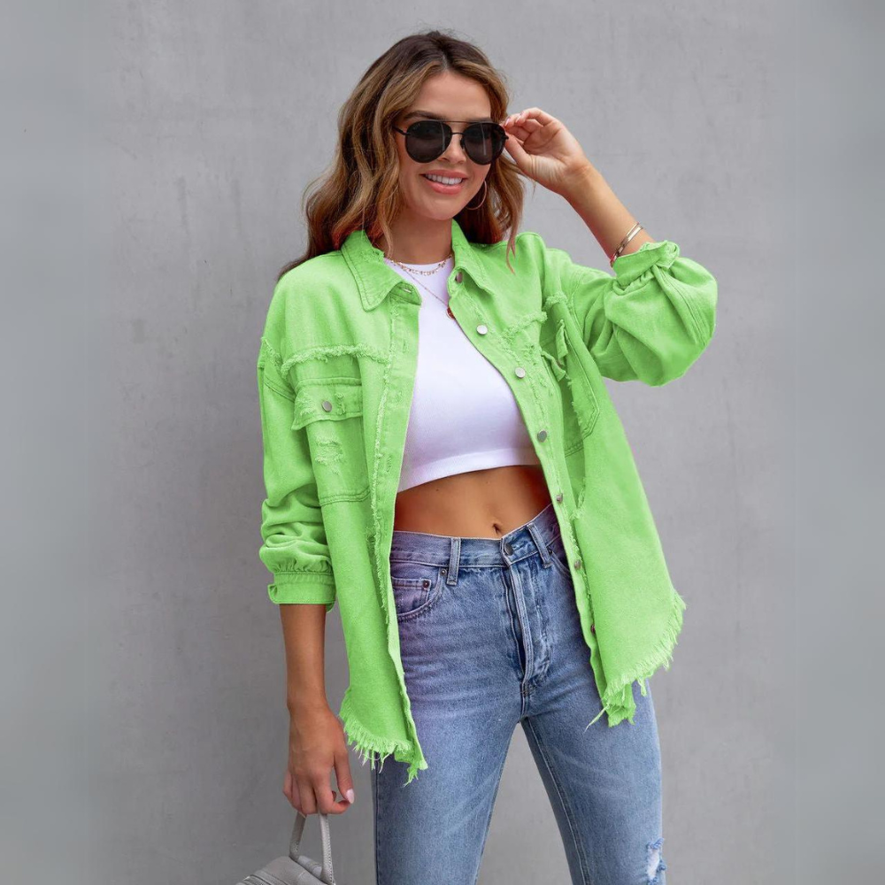 W&W Mode - Detaillierte Jeansjacke