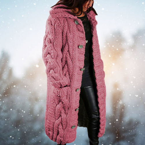 W&W Mode | gestrickte Strickjacke - Damen Kabelstrickjacke