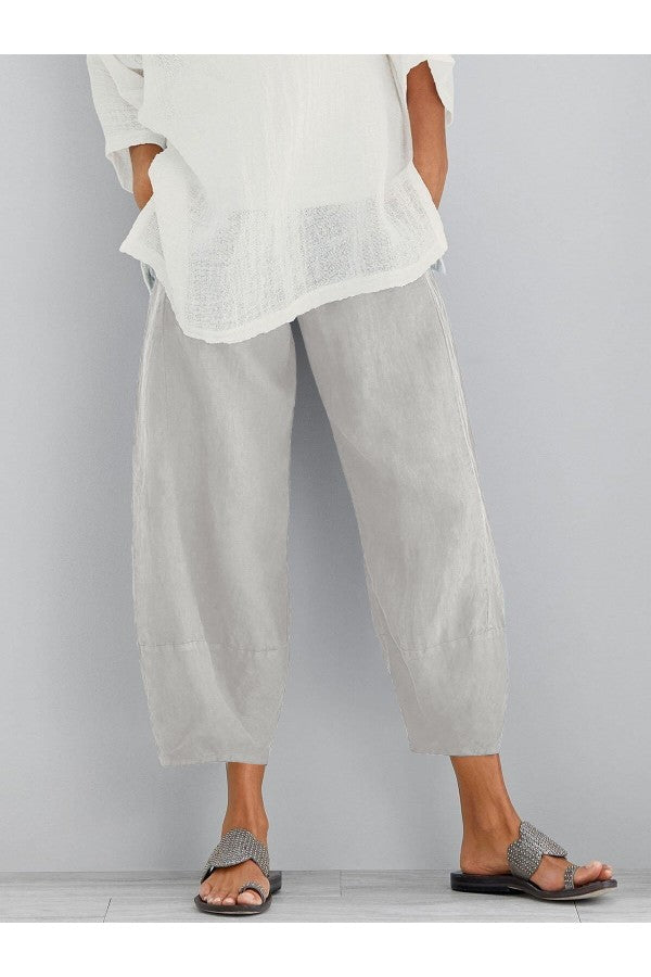 W&W Mode | Lockere Passform Knöchellange Sommerhose Damenhose