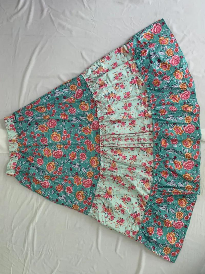Damen Boho-Maxirock mit Rüschen