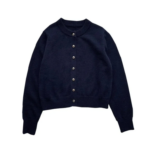 W&W Mode | Gestrickte Jacke Mit Rundhalsausschnitt