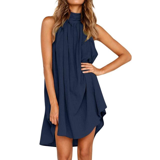 W&W Mode | Halterneck Kleid mit High Low Saum