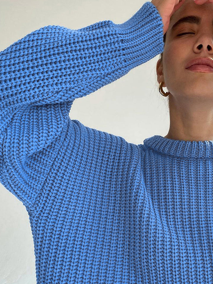 W&W Mode | Oversize Grobgestrickter Pullover für Damen