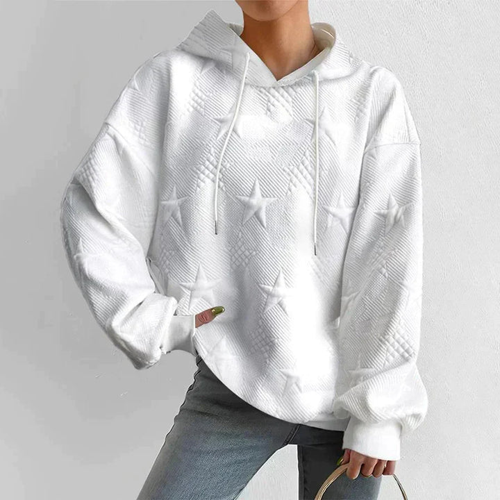 W&W Mode | Damen Kapuzenpullover Mit Sternenprägung